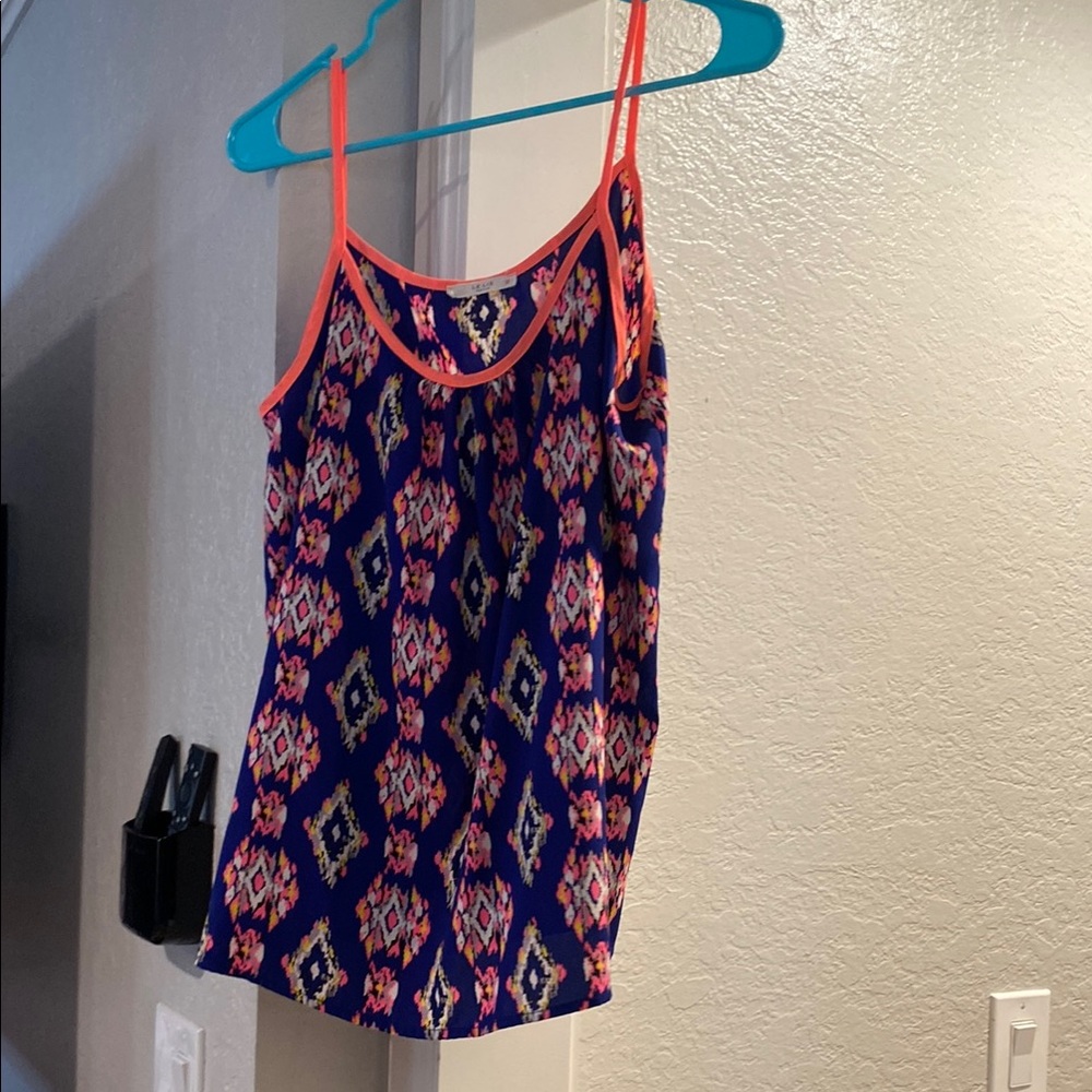 Blue and Pink Sleeveless Camisole Tank Top